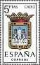 Spain - 1962 - Abrigos - 5 Ptas - Multicolor - España, Coats, Cadiz - Edifil 1416 - Coats of Provincial Capitals Cadiz - 0